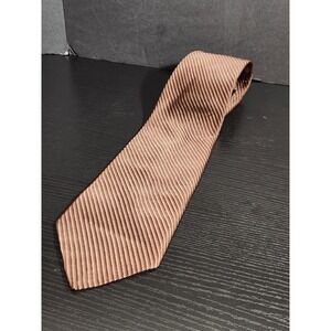 Classic Brown Striped Textured Necktie For Men Formal Business